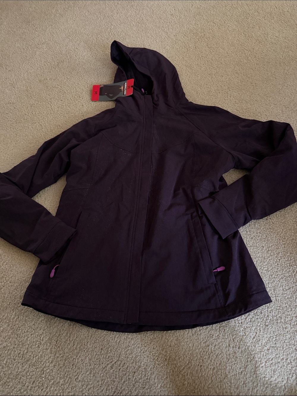 NWT Women's Hooded Softshell Jacket - Plum M